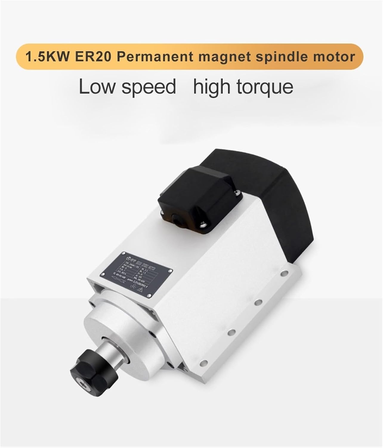 1.5KW Permanent Magnet 300HZ air Cooled VFD Adjustable Constant Tq Low Speed High Tq 6000rpm Motor(1.5kw Spindle Motor)