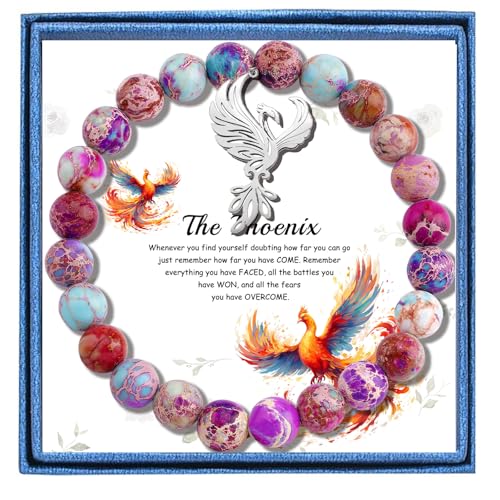 PARTNER Rising Phoenix Bracelet Firebird Jewelry Mythology Charm Pendant for Women Fantasy Jewelry Spiritual Gift for Bird Lovers Guardian Angel Protection Birthday Gift