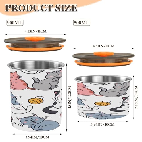 Contenedor al vacío para café Qilmy acero inoxidable 17oz miniatura 3