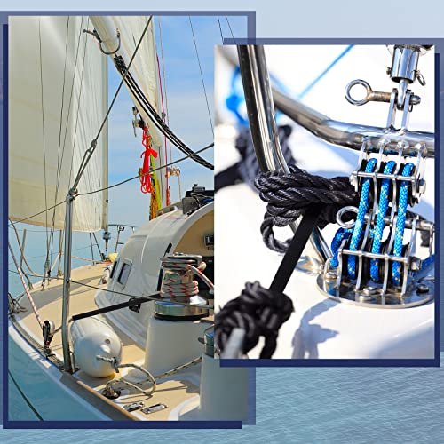 Dock Line Chafe Guards Removable Chafe Secure Guard Length Chafe Guard For Dock Lines Black Line Rope Chafe Guard For Boat (4 Pieces, 24 Inch) #TOP5