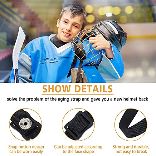Puttussy Helmet Chin Strap, Single Snap, Detachable, Black, Plastic, Unisex-Youth, Ice Hockey Helmet - Image 2
