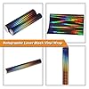 Holographic Laser Black Chrome Vinyl Sheet Car Wrap Film Self Adhesive Sticker 59.8'' x 7.8'' #5