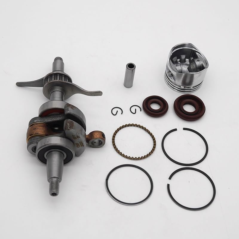 Piezas de jardín Kit de cigüeñal con sello de aceite de anillo de pistón de 35 mm, compatible con Honda GX25 25CC GX25NT HHT25S, desbrozadora de 4 tiempos, desbrozadora, motor de gasolina Piezas de ja