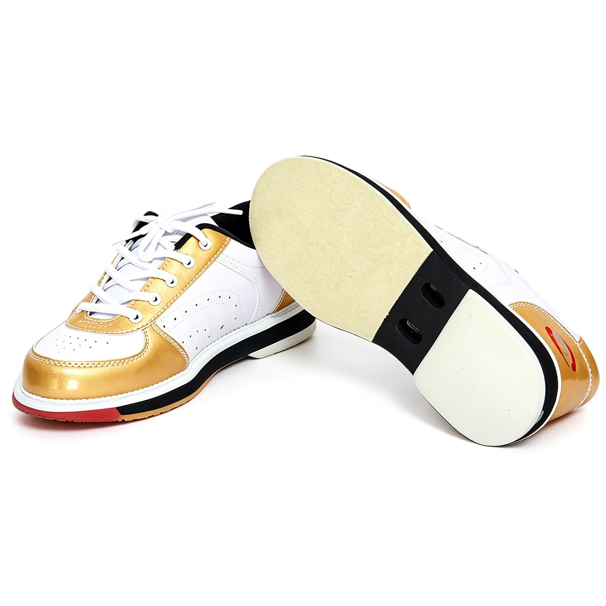 Scarpe da Bowling Uomo Pelle, Comoda Interno ed Esterno per Principianti Scarpe da Bocce, per Principianti E Avanzati