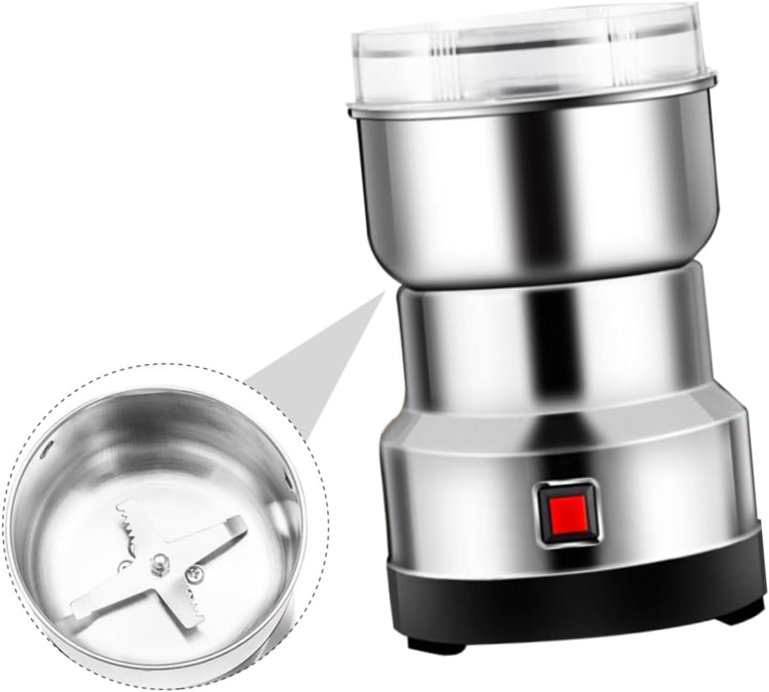 Electric Stainless Steel Grinding Machine for Household Use Efficient Bean and Spice Grinder Detachable Design for Easy Cleaning Powerful Blades for Quick Grinding for Nuts Grains
