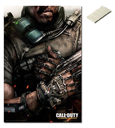 Bundle - 2 Items - Call Of Duty Advanced Warfare Poster - 91.5 x 61cms (36 x 24 Inches) and Small Block Of White Tack