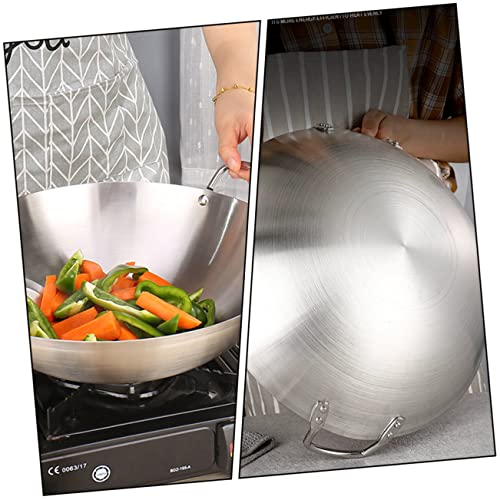 Wok de cocina de acero inoxidable con doble asa Zerodeko miniatura 3
