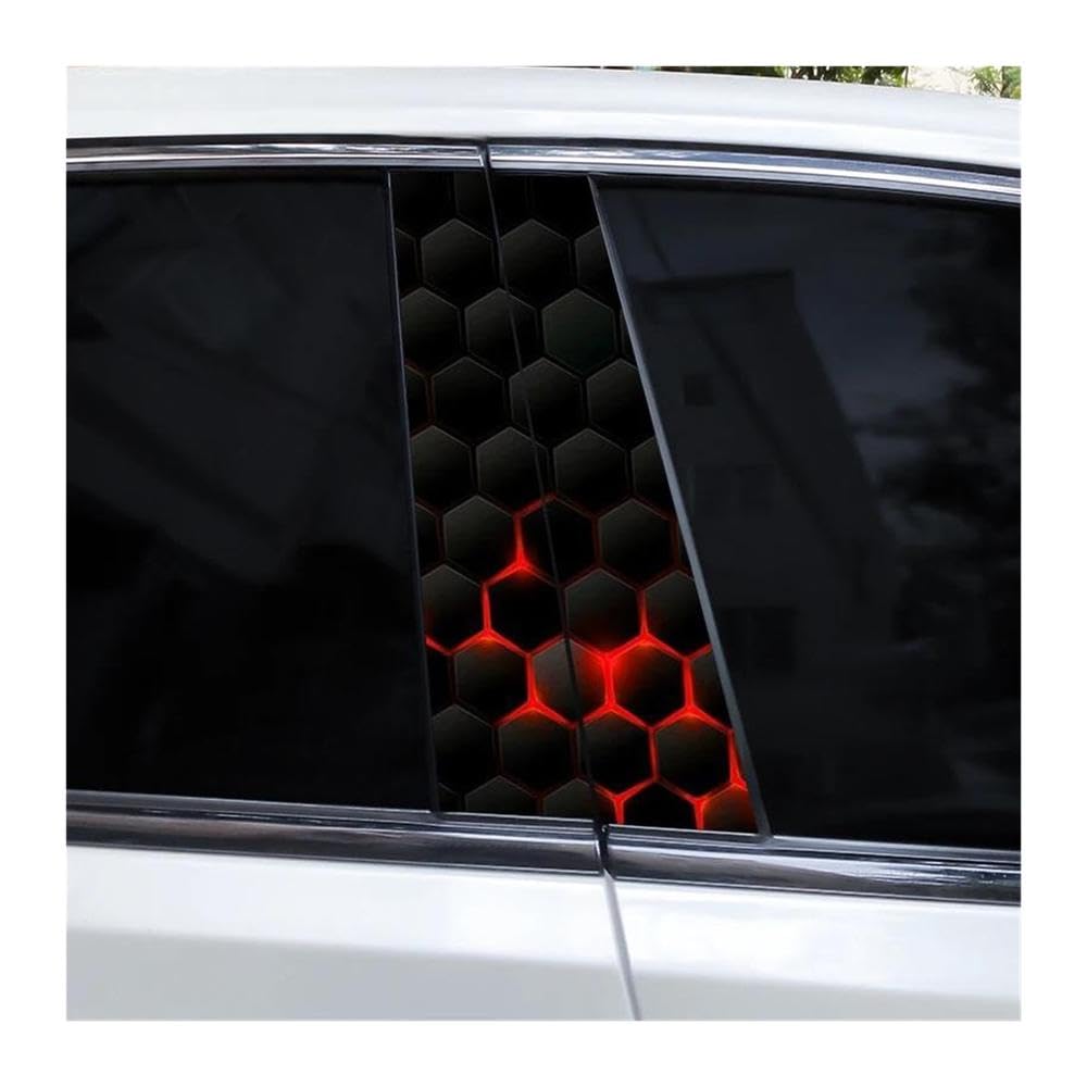 Body Parts 2PCS Car B-Pillar Stickers Cellular Personalized Car Center Pillar Decals Covered with Scratched(M)