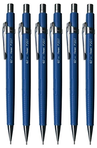 Crayon à papier mécanique automatique P200 Pentel P207-C bleu 0.7 mm rechargeable