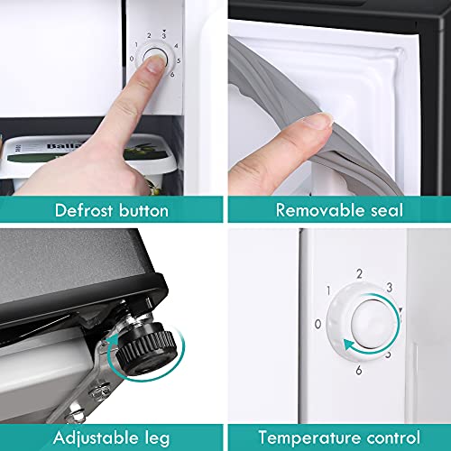 Small Refrigerator,Mini Fridge With Freezer,4.5 Cu.ft Mini Dorm Refrigerator,Energy Star,Super Quiet,Auto Defrost,Reversible Door, Small Fridge For Dorm,Apartment,Bedroom,Office,Rv (Black) #TOP4