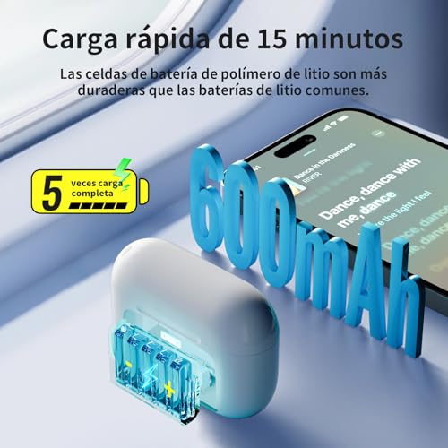 Estuche de carga inalámbrica para Airpods 3 de 600 mAh con botón de emparejamiento Bluetooth 3