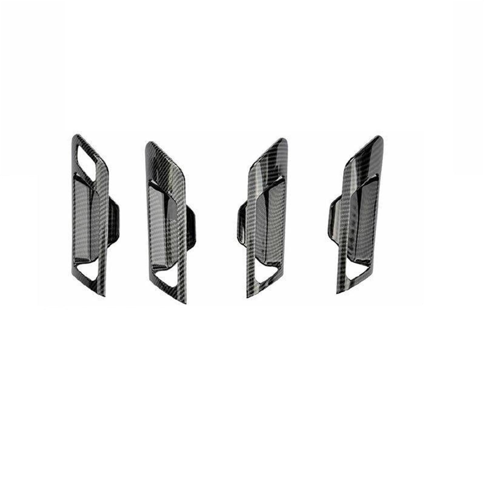 YUEYZHK 4Pcs Car Interior Door Handle Bowl Trim for VW for Golf MK6 2010-2013 Carbon Fiber