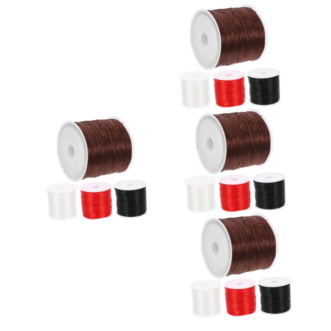 Hilo elástico para pulseras transparente SHINEOFI de 16 rollos para hacer manualidades