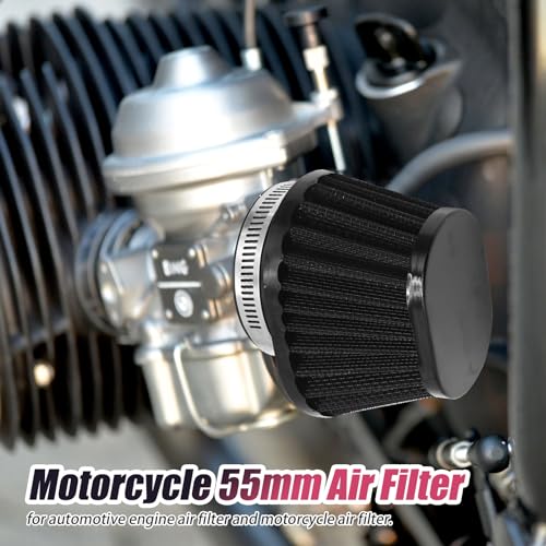 Image of Motorcycle Air Intake Filter - Mushroom Head for Motorcycles, Cars & Mini Bikes - 55mm (2.16in) - Cold Air Filters