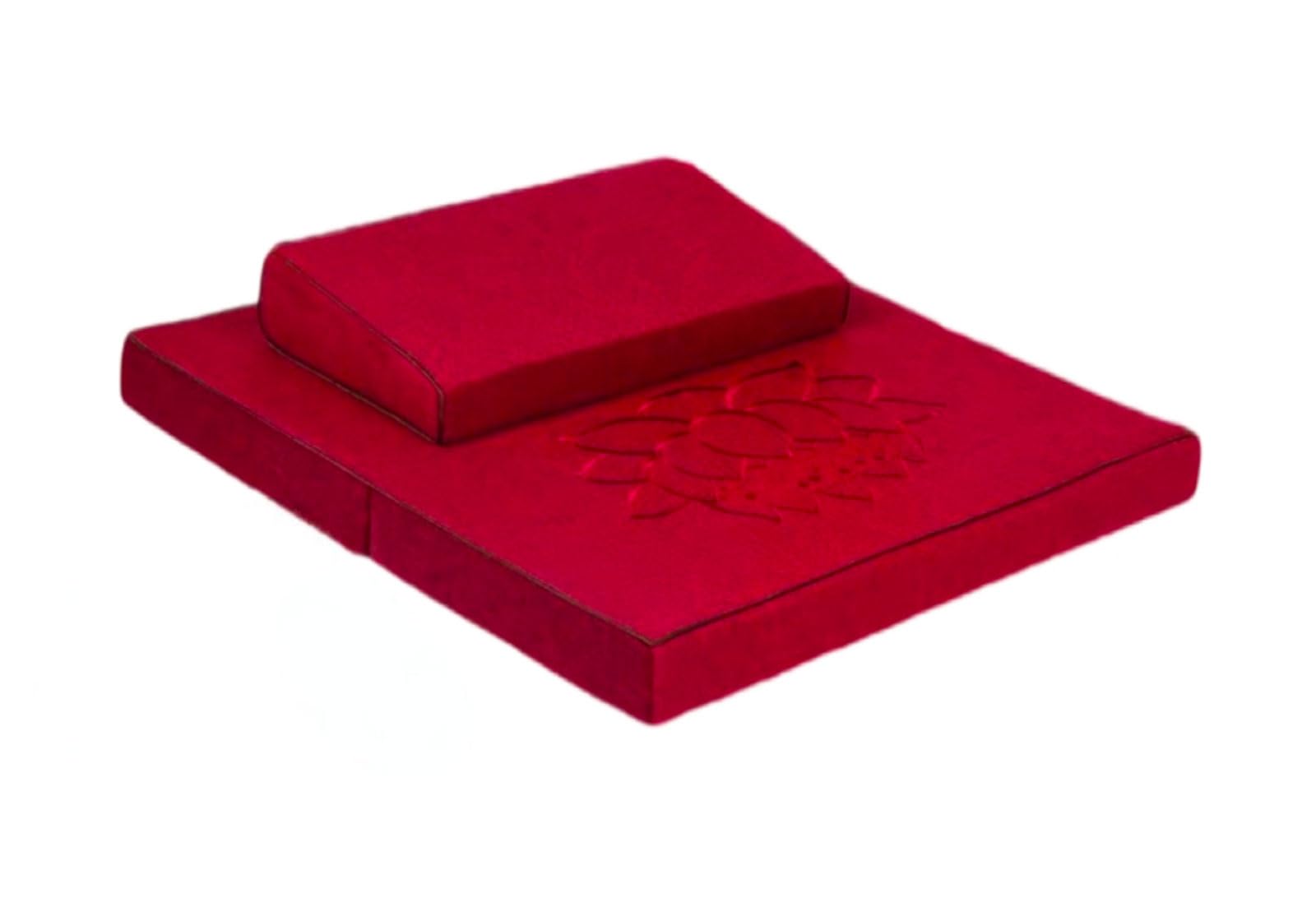 Coussins de plancher pour les adultes : grand tapis de yoga rouge 24x24