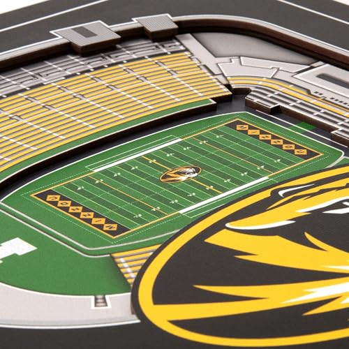 Image of YouTheFan Officially-licensed NCAA Stadium Series 3D Wall Art - multi-layer team stadium replica, detailed sports fan gift, indoor decor