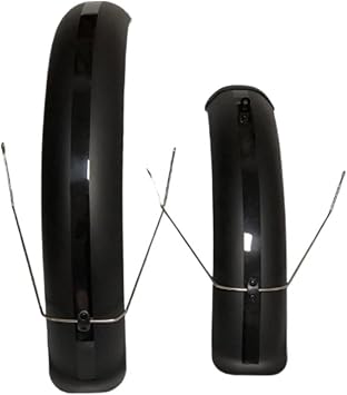 Bike Fender Set Bicycle Fender Set 20x4.0 inch Wide Front Rear Mudguards Off-Road Fat Tire Bike Wings Full Coverage Bike Plastic Mountain Bike mudguardsA Pair Black