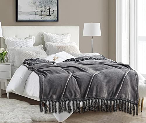 Tagesdecke für Couch, dunkelgrau Cover