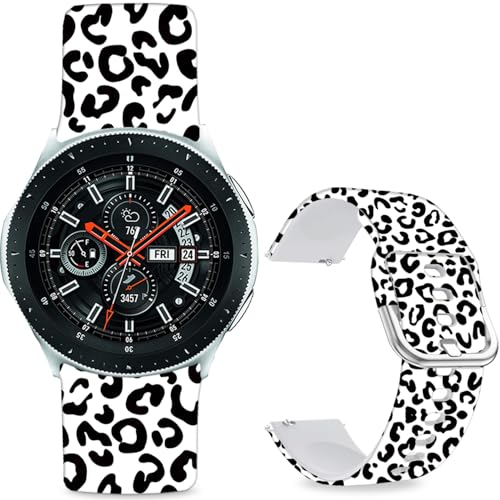 Sjiangqiao �p�^�[���v�����g�o���h Samsung Galaxy Watch 7/FE/6/5/4 40mm 44mm/Galaxy Watch 6 Classic 47mm 43mm�ɑΉ� 20mm �\�t�g�V���R���X�g���b�v���X�g�o���h �j����