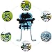 Portable Child Bicycle Seat, Soft Saddle Chair w/Foot Pedal, Front Mounted Baby Kids Safety Seat Carrier Adjusting Belt Buckle Easy Installation (Blue)