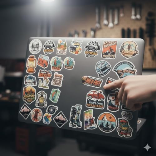 Image of Graphixdesign Decals Sticker Random Sticker for Skateboard Helmet Laptop Bicycle Hypebeast Bike Guitar Stickers ((8X10 Inch E))