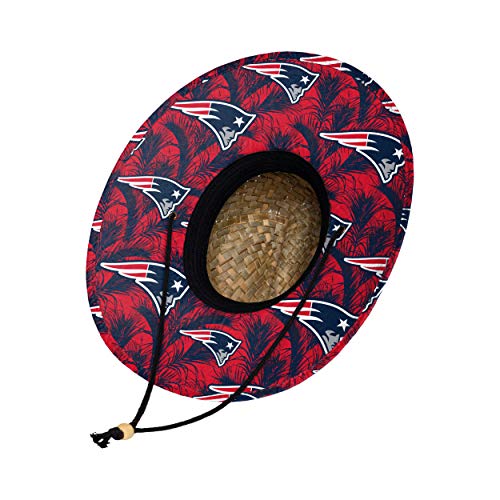 Image of NFL Team Logo Americana Floral Lifeguard Beach Straw Sun Hat