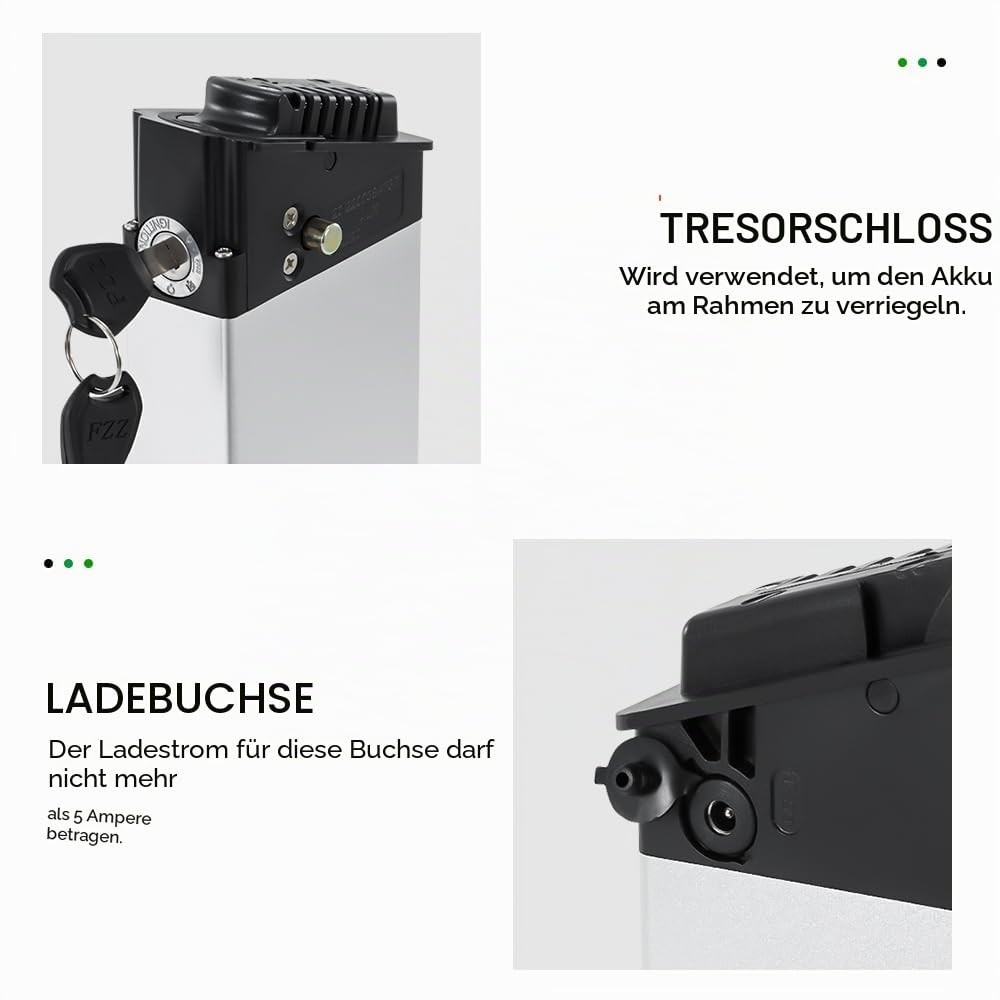 Ebike Akku 48V 11.6Ah Batterie Passt auf Intube Elektrofahrrad