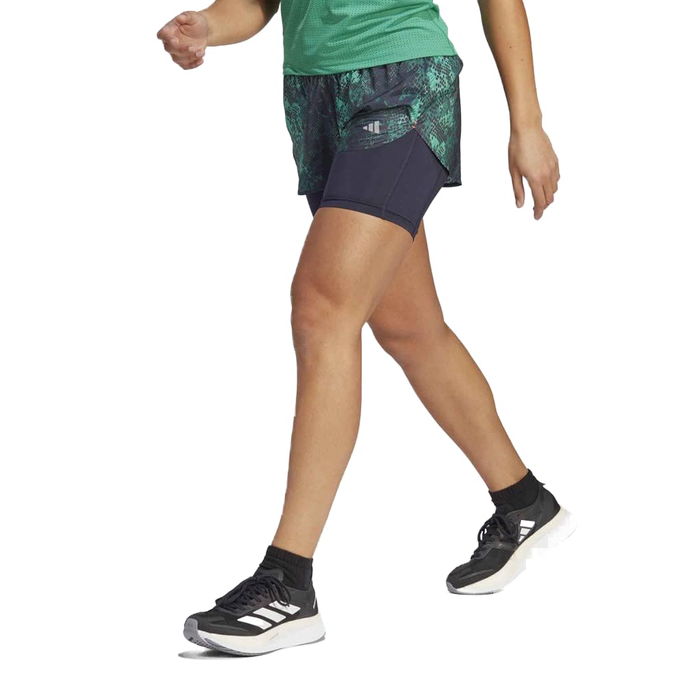 adidaswomens Run Fast 2-In-1 Shorts Shorts