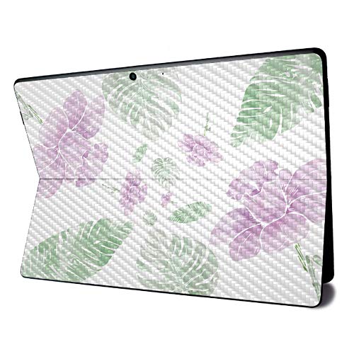 Image of MightySkins Carbon Fiber Skin for Microsoft Surface Pro X - Water Color Flowers | Textured Carbon Fiber Finish | Easy to Apply, Remove, and Change Styles | Made in The USA