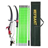 Pole Saw For Tree Trimming 26.1 Feet Manual Pole Saw,Tree Trimmer, Tree Pole Pruner Manual Branches Gardening Tools,Dual System, With Storage Bag