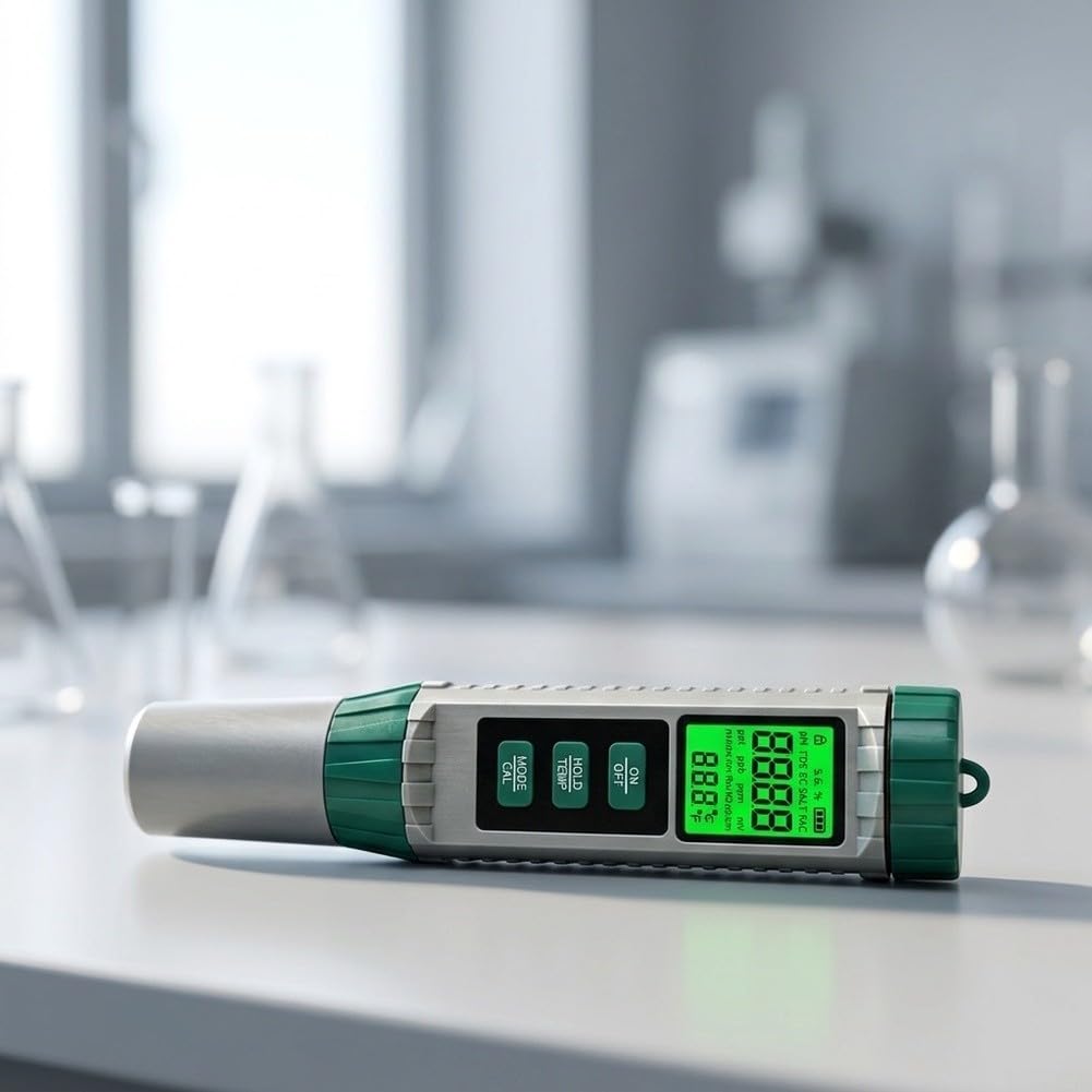 Digitaler Wassertester pH Leitfähigkeit Salzgehalt Digitaler