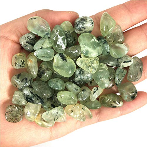 Piedra de Grava de Cristal de Cuarzo de UVA Verde Natural de 50g, 9-15mm, Adecuada for decoración de peceras, Grava de Piedra Natural decoración de la habitación