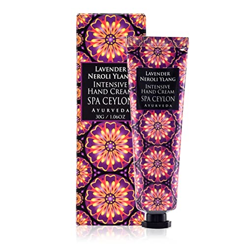 Spa Ceylon LAVENDER NEROLI YLANG Intensive Hand Cream | Travel Size Moisturising Hand Cream | Vegan | 30g