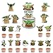 18-Pack Yoda Cake Cake Topper, Star Wars Cake Topper, Yoda Figurine Mini Figure, Cake Topper Decoration Cake Topper Happy Birthday Décoration Cupcake Torta Compleanno Decorazione del Partito