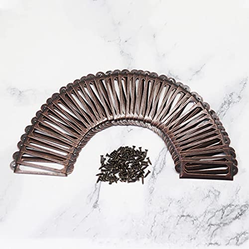 Adiyer [40 Pack] Office Library File Drawer Cabinet Card Tag Label Holder Metal Frame (Antique Copper) #TOP6