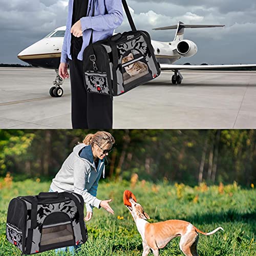 Sac de transport pour animal domestique avec impression douce grise - 8