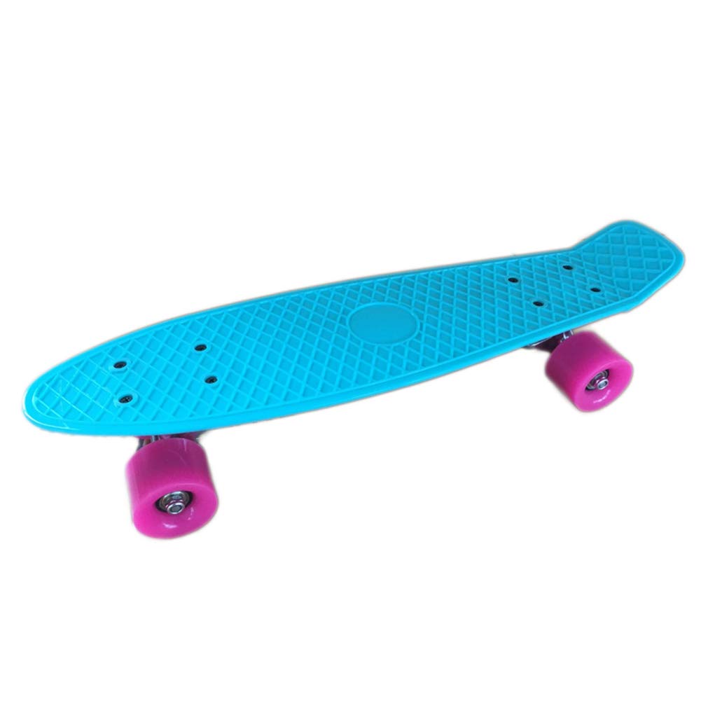 Kinder- Skateboard Mini Cruiser Skateboard Cruiser Brett Kunststoff-Skateboard 22" für Kinder Jungendliche und Erwachsene