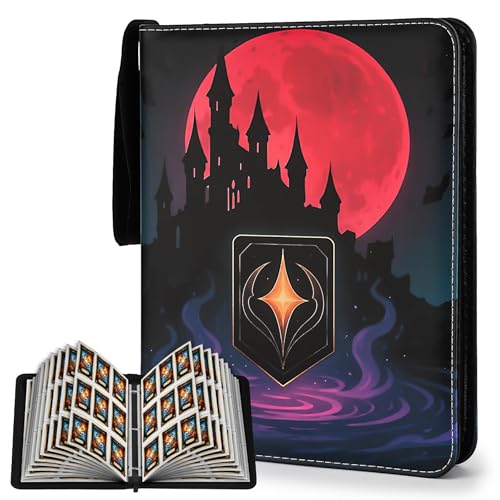 Image of 9 Pocket Card Binder for MTG /YGO /PTCG /Game Cards, Holds 720 Cards,Premium Card Collector Book for TCG Players,Toys Gifts for Kids-Magenta
