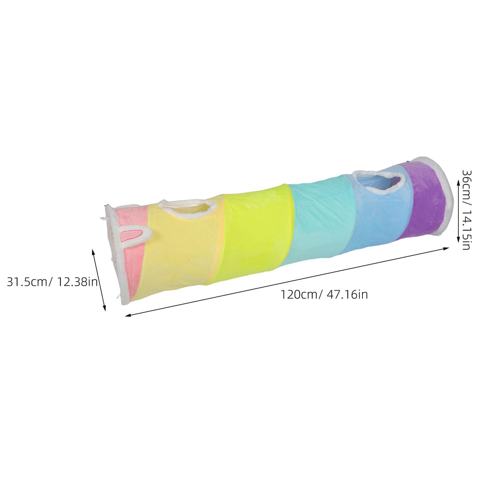 Tunnel Extensible pour Chat 119 CM Froissement Intégré Tunnel Interactif en Spirale pour Chatons et Petits Animaux d'Intérieur d'exercice Pliable Stimulant L'Activité Physique