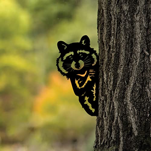 Steelmonks Tree Stake, Raccoon in Matte Black - Image 4