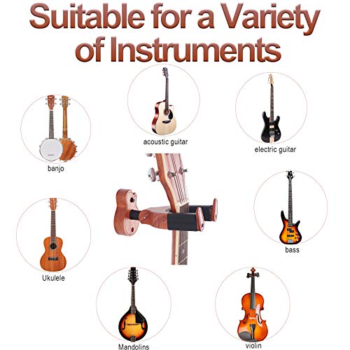 TTCR-II Support Mural Guitare, Porte Repose Guitare Mural Verrouillage Automatique Support de Guitare en Bois Pied… - Les Beatles, Paul McCartney, John Lennon, RIngo Starr, George Harrison TTCR-II Support Mural Guitare, Porte Repose Guitare Mural Verrouillage Automatique Support de Guitare en Bois Pied… – Image 5