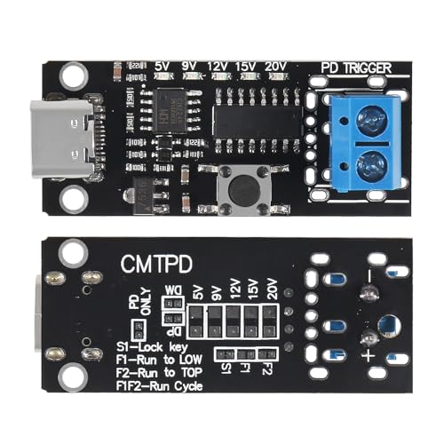 Image of 4pcs 100W 5A USB-C Fast Charge USB-C PD QC DC 5V 9V 12V 15V 20V Adjustable Voltage Power Trigger Module 5A Type-C Female Input (Type-C Female -2P Terminal)