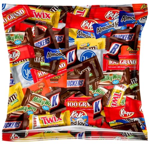 Bulk Chocolate Candy Mix – Individually Wrapped Fun Size Chocolate Bars & Treats Assortment –...