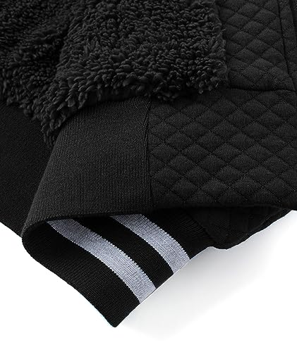 Image of GEEK LIGHTING Mens Fleece Lined Hoodies Zip Up Waffle Knit Thicken Hooded Sweatshirts Winter Jackets