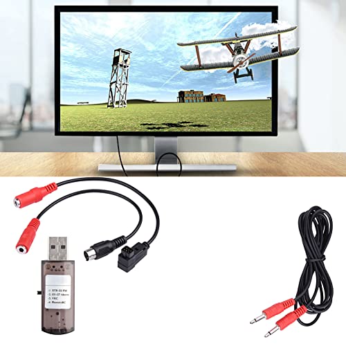 Câble Simulateur RC USB 22 en 1 Adaptateur pour Télécommande Simulateur Vol Avion Hélicoptère Drone avec Connecteurs Multiples