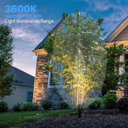 Goodsmann Low Voltage Landscape Lighting Floodlight & Spotlight 3W Led 3600K Warm White 12V Ac Outdoor Tree Lights Outside Hardwired Lighting Up Light With Metal Stake Cable Connectors #TOP4