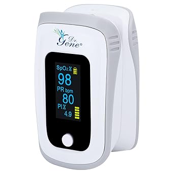 Dr. Gene FingerTip OxiMeter Finger Oxygen Saturation Heart Rate Monitor Pulse Oximeter