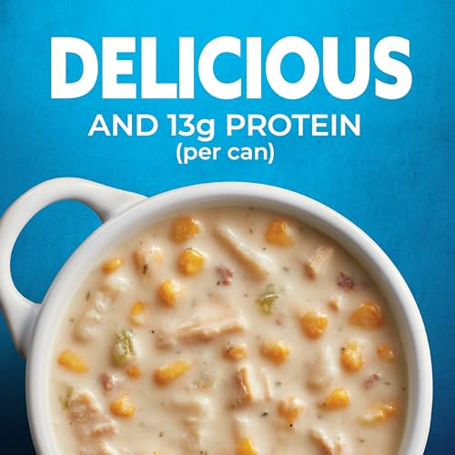 Image of Progresso Chicken Corn Chowder, Reduced Sodium Canned Soup, 18.5 oz | 25% Less Sodium Than Progresso Rich & Hearty Chicken Corn Chowder, White Chicken Meat, Corn, Potatoes & Celery, 170 Calories