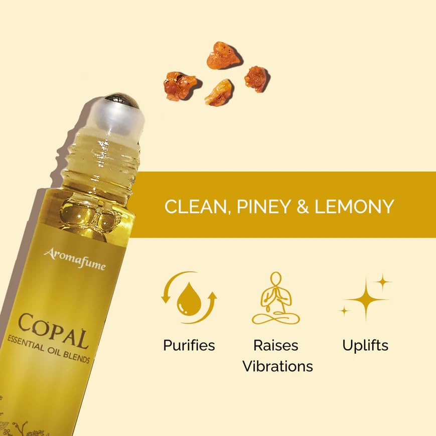 Aromafume Copal Resin Essential Oil Roll-On Blend 1 x 10ml / 1 x 0.33 Fl Oz | Made with Protium Copal (Burseraceae) Extract | Native to Mexico | For meditation, spiritual awakening & prayer - Image 2