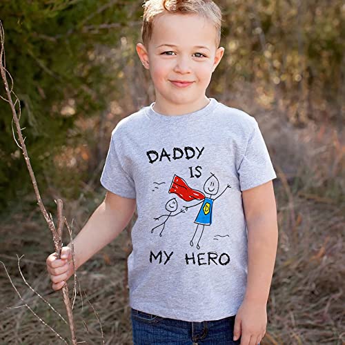 Kids Boys Girls T-Shirt Fathers Day Oufit Cartoon Shirt Daddy Is My Hero Tops Toddler Baby Tees For 5T #TOP3